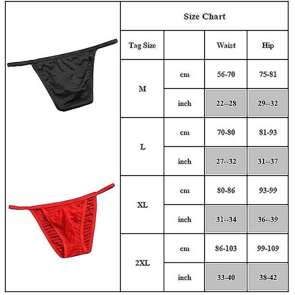 Sexiga byxor för män Nattkläder Se Through Pouch Underkläder White L