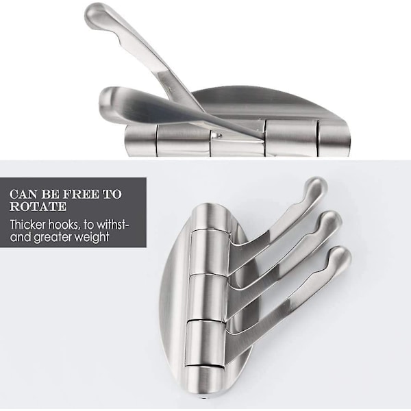 Klädkrok, Solid Metal Roterbar Krok Vikbar Swing Klädhängare