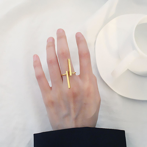 Ringöppning Hudvänlig Metal Mode Finger Circle For Dating Black