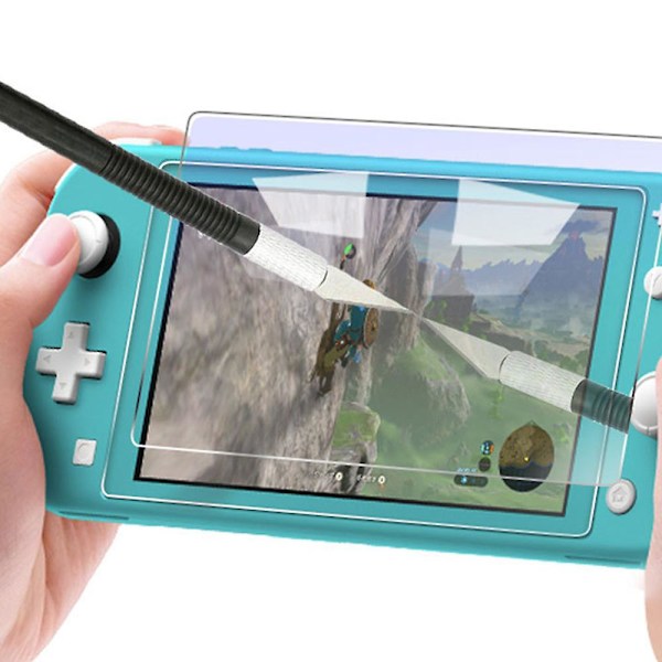 Bärbar förvaringsväska för Switch Lite, 7 i 1 skyddskit inklusive case/skärmskydd i härdat glas/tpu- cover /4 tumgrepp