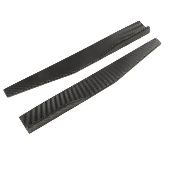 2 st Universal Bil Sidoskjolar Winglet Kolfiberstil Läppförlängningsspoiler