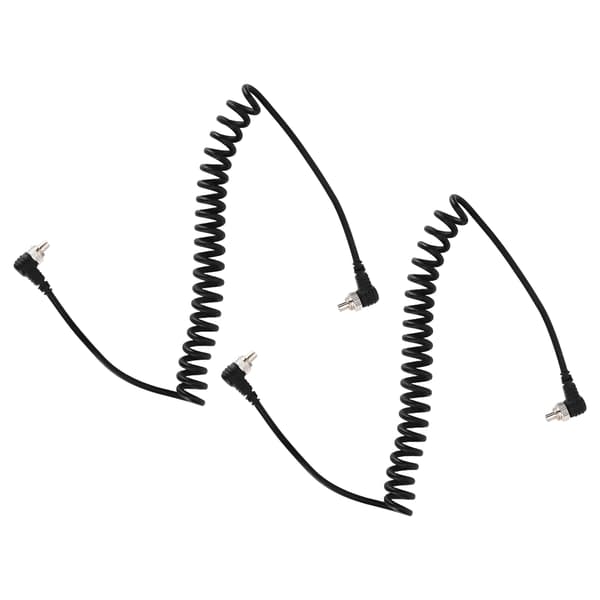 2 stk. Kamera Flash Sync PC-kabel Hann til Hann Speedlite Fjærkabel Universal Studio Video