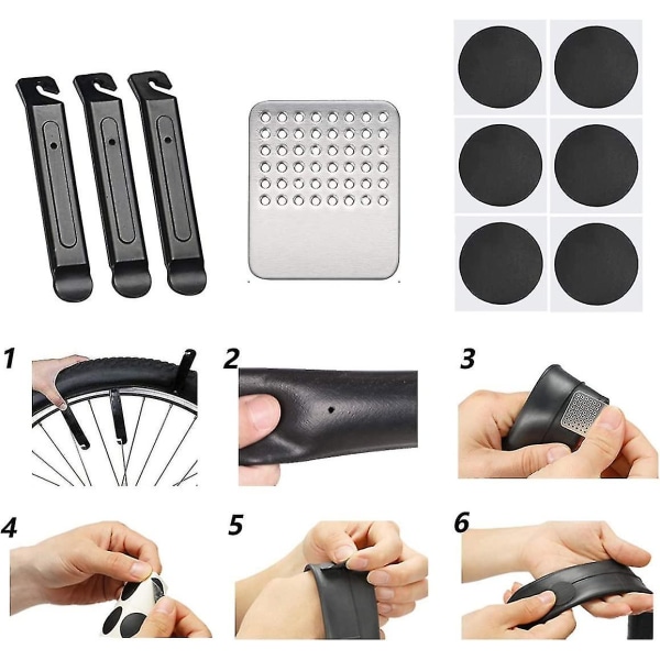 Bike Tool Kit, Bike Bag Kit Reparations Tool Kit Multifunktion för Reisen, Outdoor, Camping