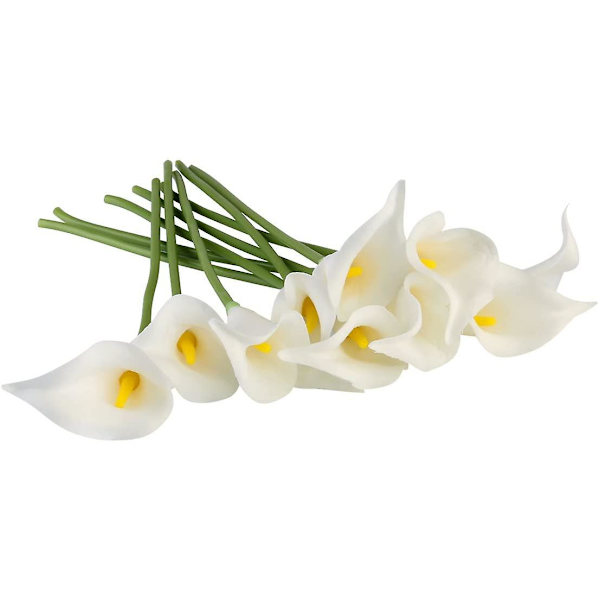 Hvid gul hjerte falsk blomst Mini Calla Lily