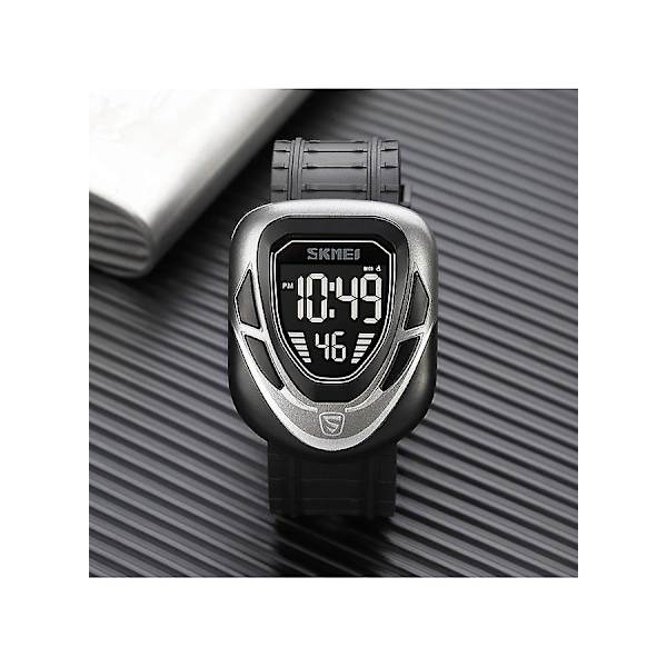 Herrmode utomhussport multifunktionslarm 5 bar vattentät digital watch 1833