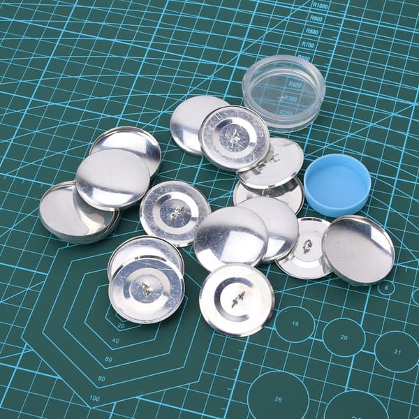 Stoffposeknapper Kit Rund Knapp Base DIY Håndverksspenne Verktøy 40MM