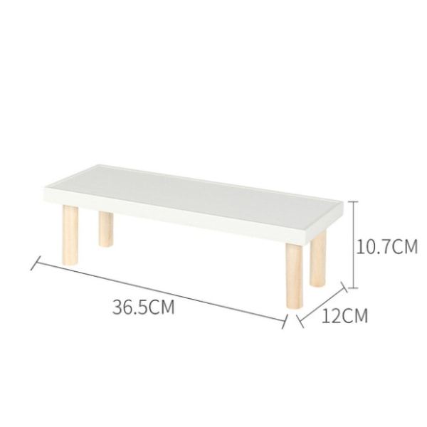 Bordhylle for blomsterstativ, skrivebordshylle, trehylle for vindusoppbevaring (stor rektangulær 36,5*12*10,7 cm)