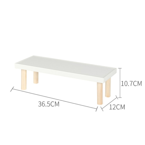 Desktop Flower Stand Hylla, Skrivbordshylla, Fönsterförvaring Trähylla (stor rektangulär 36,5*12*10,7cm)
