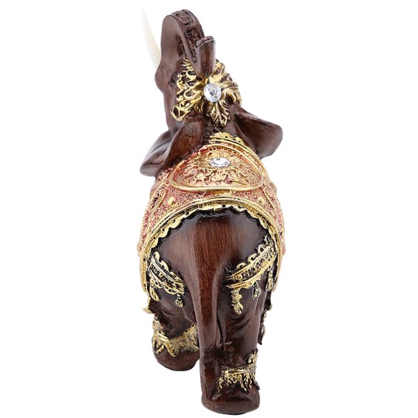Feng Shui Elefantstatue i Treverk - Lykkefigur til hjemmet (Medium)
