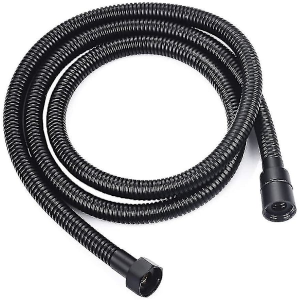 Rostfri 1,5m svart duschslang