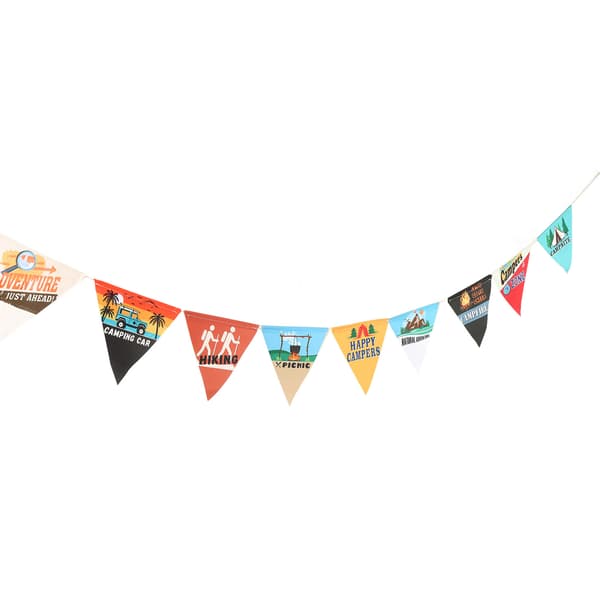 Camping String Flag 3 Meter Vimpel 10 stk Fargerik Vimpelbanner Utendørsdekorasjon
