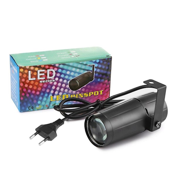 TOM LED RGB 3-IN-1 Floodlight Pin Spotlight, scenbelysning med kardborrestråle och IR-fjärrkontroll,
