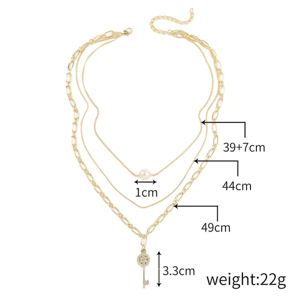 Halsband Multi-layer Metallic Element Modesmycken B1711 N2003-24