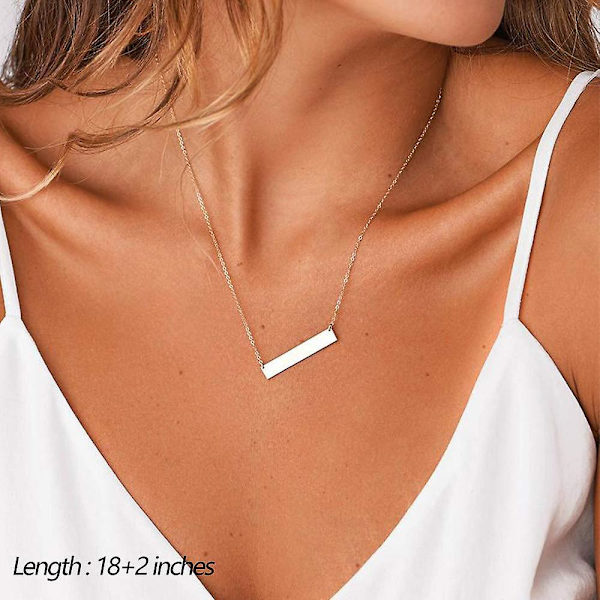Lagdelt Choker Halskæde, Håndlavet Forgyldt Y Pendant Halskæde Multilayer Bar Disc Halskæde Justerbar Lagdelt Choker Halskæder Gold