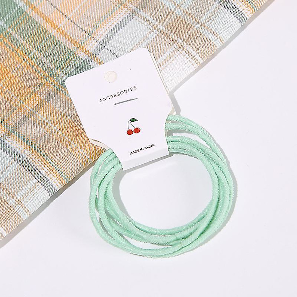 12 stk Candy Farver Hårbånd Grundlæggende Type Ensfarve Høj Elasticitet Simple Holdbare Smykker Gaver Til Green