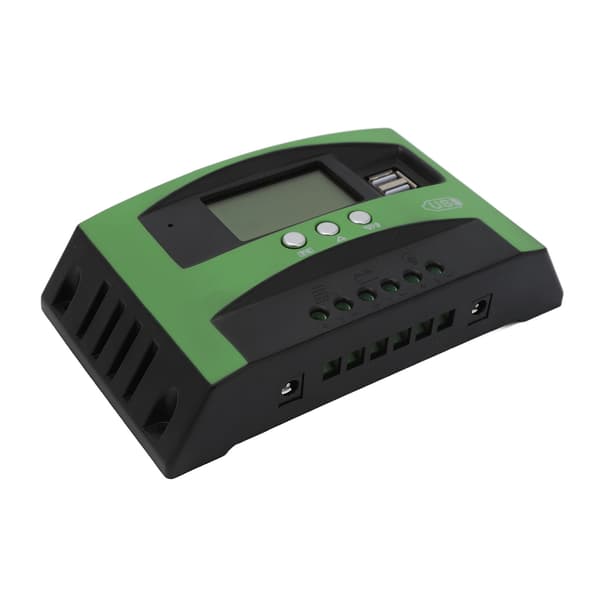 MPPT Solcelleladeregulator 60A 12V 24V Doble USB-porter LCD-skjerm Bil Solcellepanel Regulator