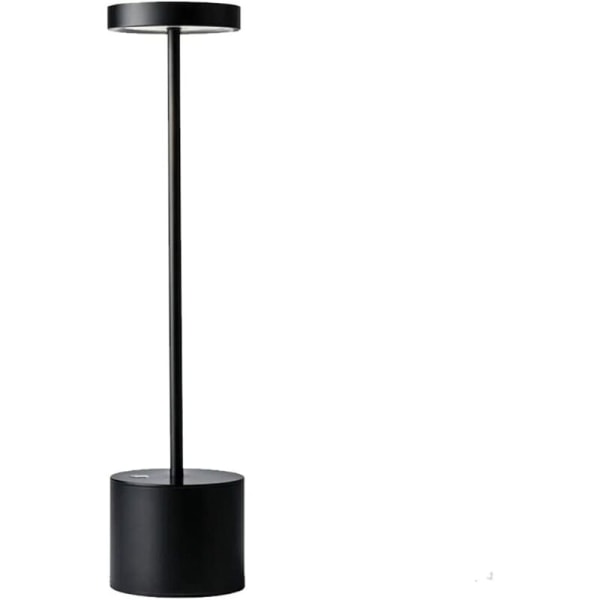 LED-trådløs bordlampe, liten oppladbar skrivebordslampe i metall, 2 dimmenivåer, moderne hotellrestaurantsoverom，lamper for