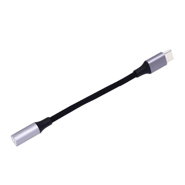 USB C til 3,5 mm lydjack-adapter fleksibelt AUX-kabel til telefon tablet