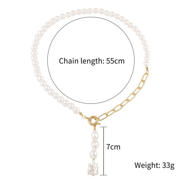 Halsband Vintage snidade mynt Guld Colorpearlmodesmycken B1573 N2005-21