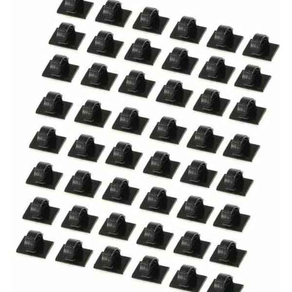 50 stykker Multi-Purpose selvklebende kabelklemmer Lederklemmer Kabelfeste Kabelhåndtering Premium lim