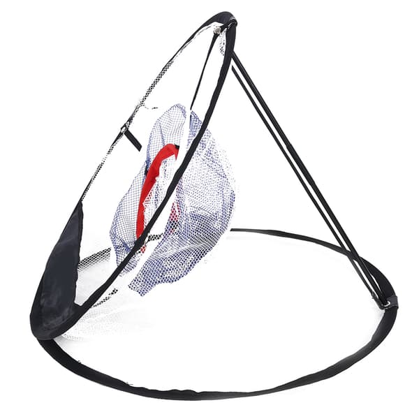 Sort Nylon Mesh Foldbar Golf Chipping Net Boldopsamler Beslag Tas Træningstilbehør