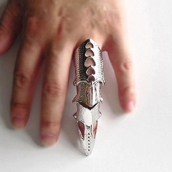 Mænd Kvinder Gothic Punk Joint Knuckle Fuld Finger Claw Ring Statement smykker Bronze