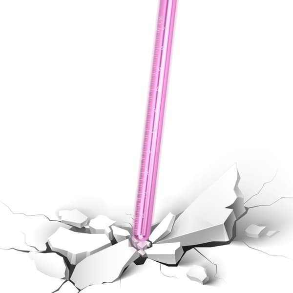 Dykning Tickle Pointer Stick av Aluminiumlegering med Mätning och Snodd Rosa