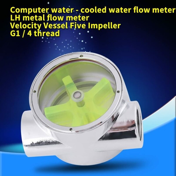 BETTE Flow Meter Indikator Tungsten Alloy G1/4 Standard hunn- til hunngjenger datamaskin Vannkjølingsstrømningsindikator