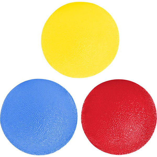 3-pack Handterapibollar 3-pack Finger Handled Artros Träning Handträningsbollar Handterapi Träningsbollar Silikon Fingerstärkande Ba