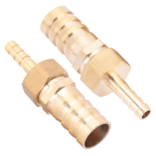 Messing Slange Studs Hale Reducer Stik 6mm til 16mm 2 stk