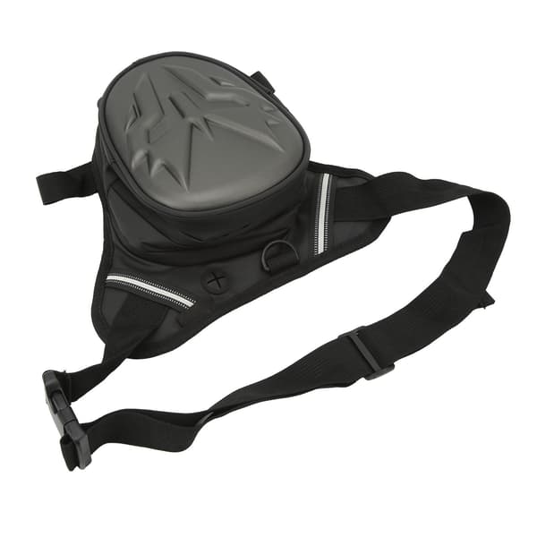 Grå PVC Motorcykel Sidetaske Mat Finish