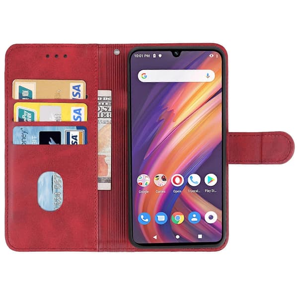 Telefondeksel i skinn til Lenovo A6 Note Red