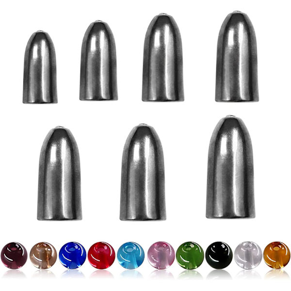 Bly Peche Fiskevægte Fiskelodder Tungsten Ormvægte Tungsten Ball Fiskevægte Sort/sølv 3.5g 5g 7g 8.8g 10g 14g 17g