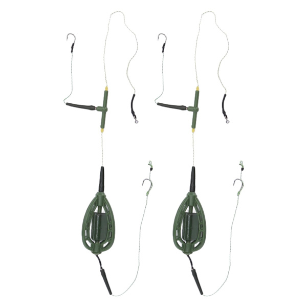 2 stk. Europæisk stil Lang Line Carp Nesting Device Fiskesæt Agnfoder 48g