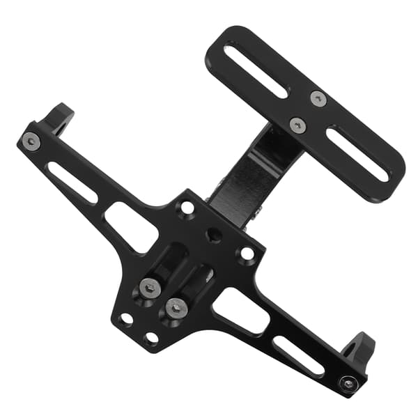 Universal Motorcykel Nummerpladeholder CNC Aluminium Legering Justerbar Sort