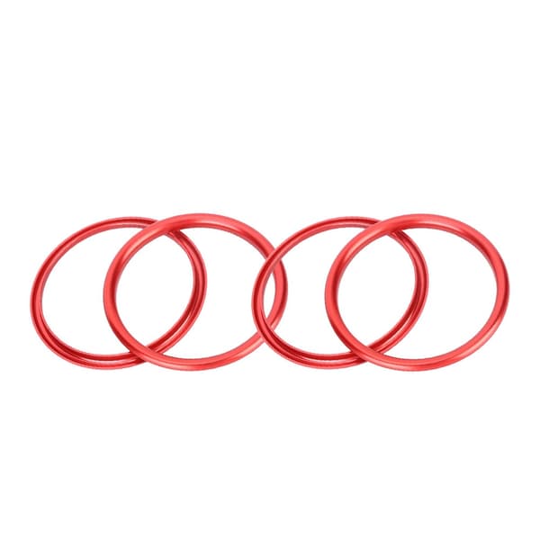 4 stk. Luftventil deksel trimring i aluminiumslegering for Audi A1 interiør
