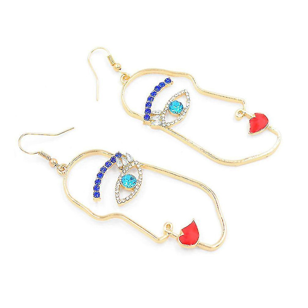 øredobber Ansiktssminke Abstrakt Ansiktslegering Rhinestone Eardrops For Party