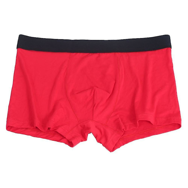 Mænd Boxer Briefs Undertøj Åndbar Trunks Underbukser Red 2XL