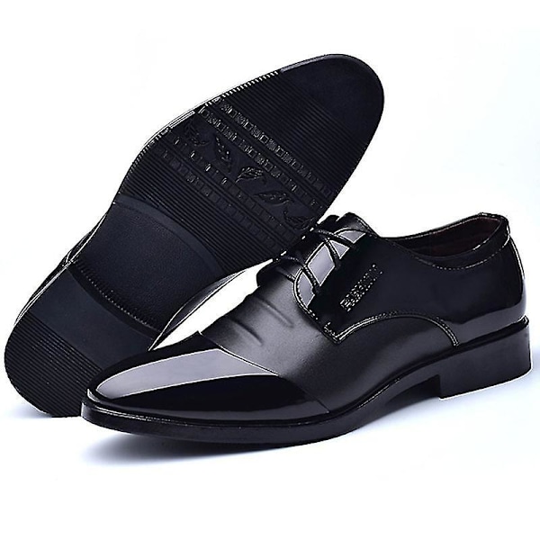 Mænd Bryllup Business Party Patent Formelle Smart Sko Black 40