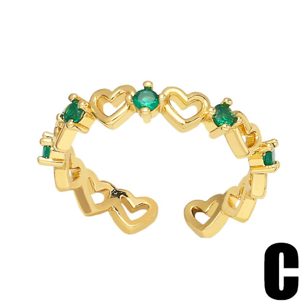 Sormus Vintage Zircon Heart Stud Muotikorut Ac8872 A