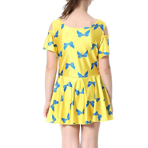 Kids Girls Muslim Modest Swimwear Islamic Swimsuit Yellow 8-9 Years