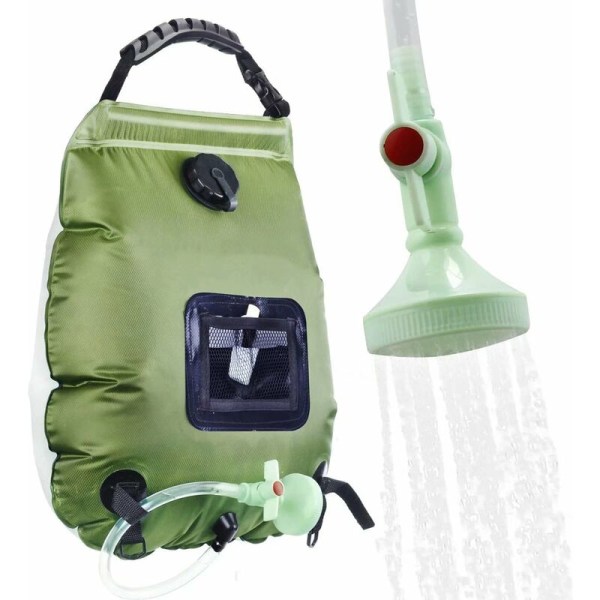 20L armygrønn bærbar utendørs camping vannoppbevaringspose enkel camping dusjpose,