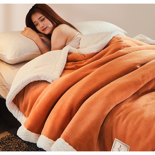 Tre-lags fortykket fleece tæppe Multifunktionelt fleece tæppe (100*150CM)