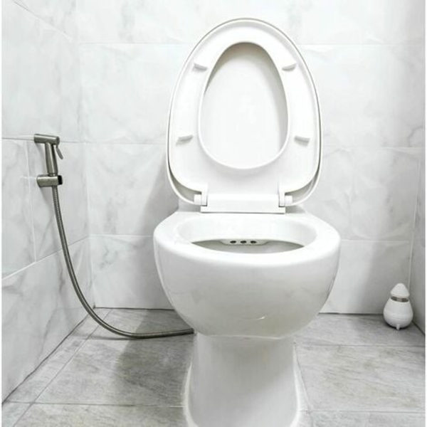 WC-bideetti ja käsisuihku - Kädessä pidettävä bideesuihku - WC-suihkupää letkulla + ruostumattomasta teräksestä valmistettu tuki + 2