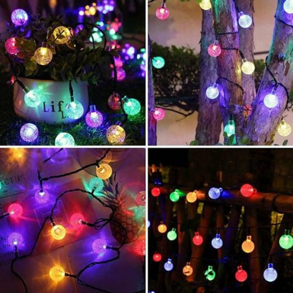 16 fot utomhus LED Solar String Lights, IP65 vattentät Solar String Lights för jul, gräsmatta, uteplats, trädgård, bröllop, P