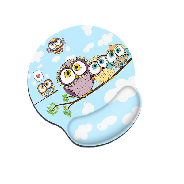 Lent Bounce Memory Foam Wrist Mus Pad - Owl