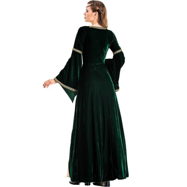 Kvinner Medieval Cosplay Kostymer Renaissance Court Dress M