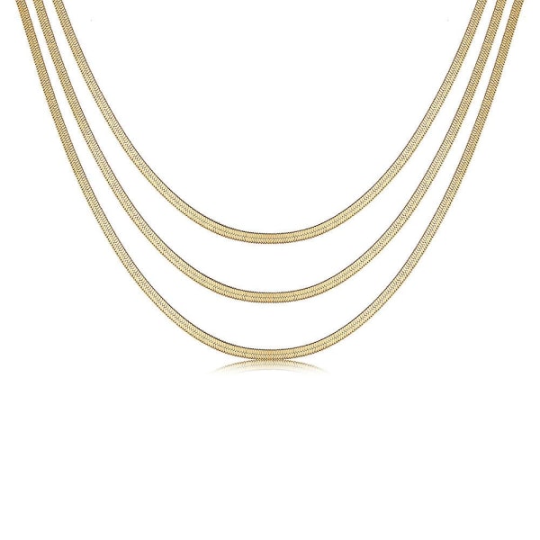 Halskæde Multi-layer Metallic Element Choker Fashion smykker B1733 5695101