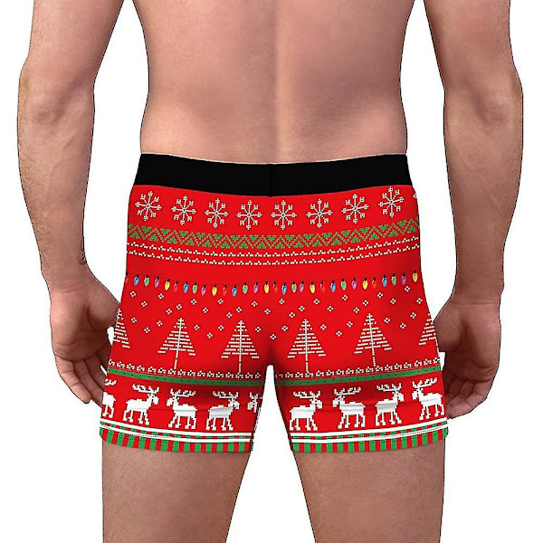 Christmas Boxers Briefs Mænd Xmas Undertøj Underbukser E M