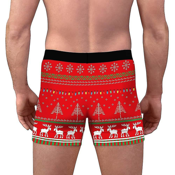 Christmas Boxers Briefs Menn Xmas Undertøy Underbukser E M